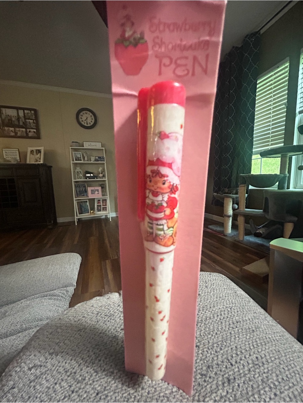 Kaplan Pink & White Strawberry Character Pen
